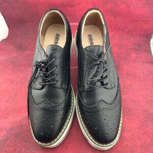DADAWEN WOMEN'S PLATFORM WINGTIP OXFORDS LACE-UP SQUARE TOE SHOE SIZE 9.5-10 /41
